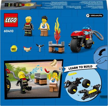 LEGO Urban Moto de Rescate de Bomberos, Set de Moto de Juguete para niños y niñas de 4 años en adelante, Incluye 2 minifiguras para Juego imaginativo, Idea de Regalo para vehículo