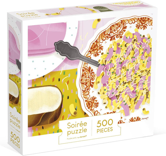 Janod - Quebra-cabeça 500 peças Adultos Adolescentes Crianças - Conchas de presunto - Desenvolve paciência e destreza - Fabricação europeia, Tintas vegetais e certificado FSC - A partir de 8 anos - J02498