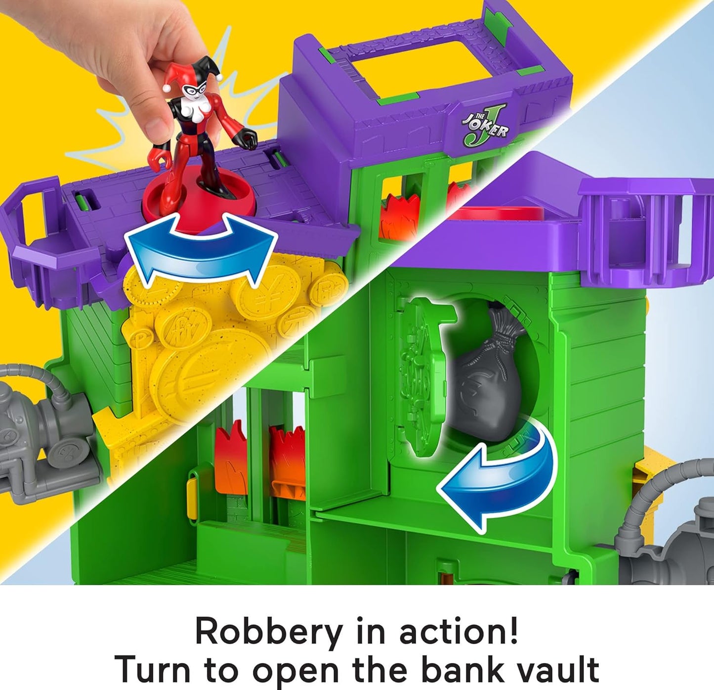 Fisher-Price Brinquedo Imaginext DC Super Friends Batman, Conjunto de Brinquedo Beco do Crime com Figuras e Acessórios para Crianças em Idade Pré-escolar a partir de 3 Anos