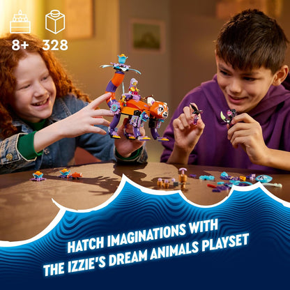 LEGO DREAMZzz Juego de animales de ensueño de Izzie, juguete de construcción de pájaro panda tortuga para niñas y niños a partir de 8 años, juego creativo con 2 minifiguras