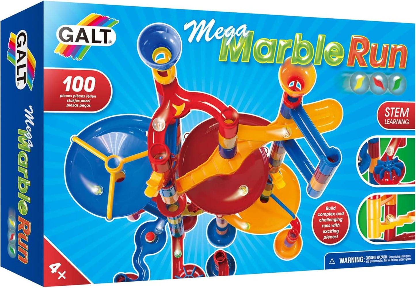 Galt Toys, Mega Marble Run, brinquedo de construção para crianças a partir de 4 anos
