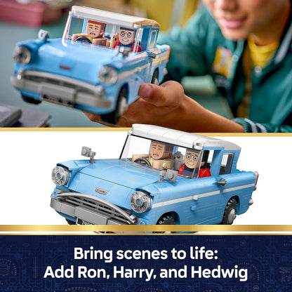 LEGO Harry Potter Ford Anglia Voador Encantado - Kit de Modelo de Carro com Figuras de Harry, Ron e Edwiges - Presente para Meninas e Meninos a partir de 14 Anos e Fãs Adolescentes - 76470
