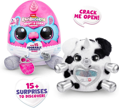Adopt-A-Corn Surprise Dalmatian (Nino) da ZURU, mais de 15 surpresas, pelúcia colecionável, bebê, ovos surpresa para meninas e crianças de 3 anos ou mais