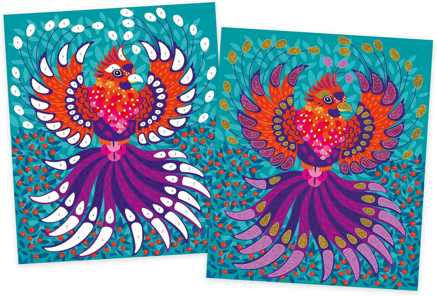 Janod - Brilho Cintilante e Animais de Areia - Atividade de Artesanato Infantil - Kit de Artes e Ofícios - com Areia Decorativa e Brilho Biodegradável - Atividade para maiores de 3 anos,