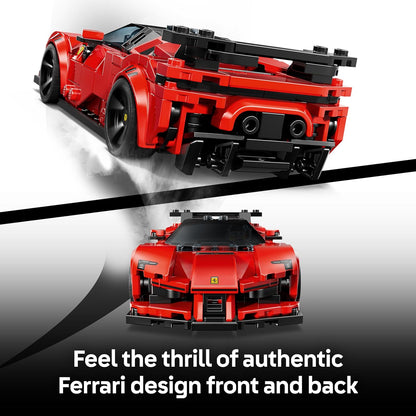 LEGO Speed Champions Ferrari SF90 XX Stradale Carro Esportivo - Kit de Montagem com Minifigura Colecionável de Piloto - Ideia de Presente de Aniversário para Meninos a partir de 9 Anos e Fãs de Automobilismo - 77254