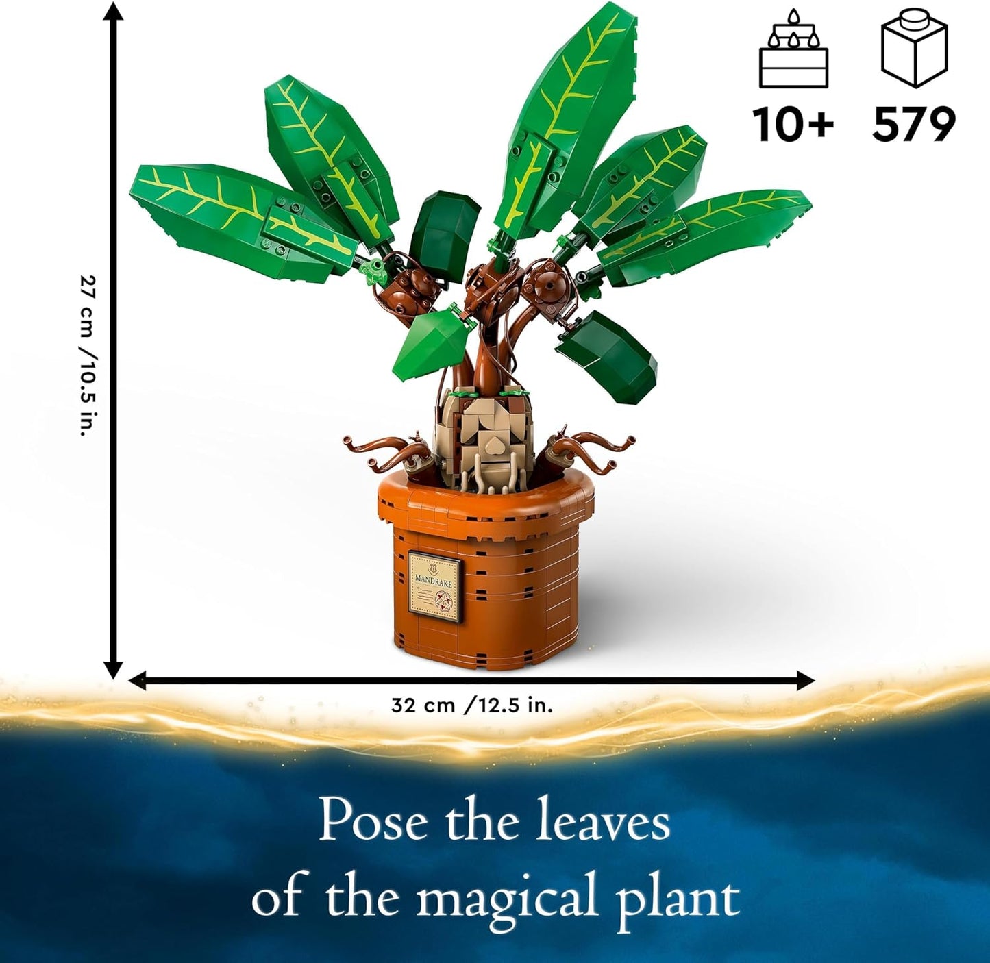 LEGO Harry Potter Planta de Mandrágora, Figura de Juguete y Maceta, Set Mágico, Idea de Regalo del Mundo Mágico para Niñas, Niños y Fanáticos, Niños Imaginativos, Decoración de Habitación o Accesorio de Escritorio 76433
