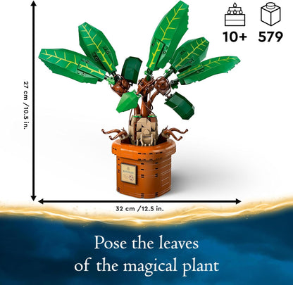 LEGO Harry Potter Planta de Mandrágora, Figura de Juguete y Maceta, Set Mágico, Idea de Regalo del Mundo Mágico para Niñas, Niños y Fanáticos, Niños Imaginativos, Decoración de Habitación o Accesorio de Escritorio 76433