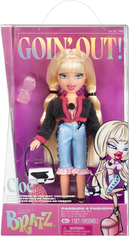 Bratz Goin' Out! Boneca 1 Boneca colecionável da moda com acessórios, vem com uma roupa, uma bolsa, um par de óculos de sol e uma escova - Brinquedo infantil - Ótimo para crianças a partir de 6 anos