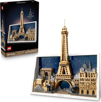 LEGO Architecture Paris – Cidade do Amor - Kit de Modelo em Miniatura para Adultos - Decoração de Parede 3D com Pontos Turísticos Icônicos de Paris, incluindo a Torre Eiffel - Ideia de Presente - 21064