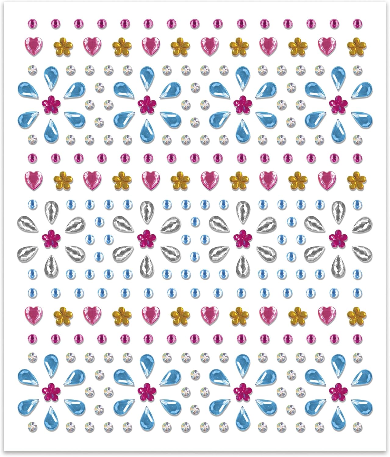 Janod - 3 Quadros para Decorar com 300 Strass - Tema Fadas - Kit Lazer Criativo Infantil - A partir de 5 Anos - J09170