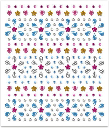 Janod - 3 Quadros para Decorar com 300 Strass - Tema Fadas - Kit Lazer Criativo Infantil - A partir de 5 Anos - J09170