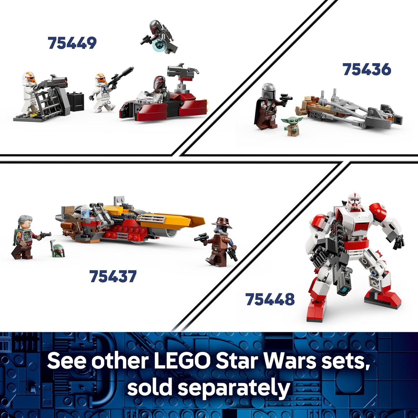 LEGO 75443 Star Wars Fazenda do Grogu - Brinquedo de Construção com Figura do Grogu e Sapo Sorgan, Catapulta e Macarons Azuis - Presente para Meninos e Meninas a partir de 4 Anos e Fãs de The Mandalorian