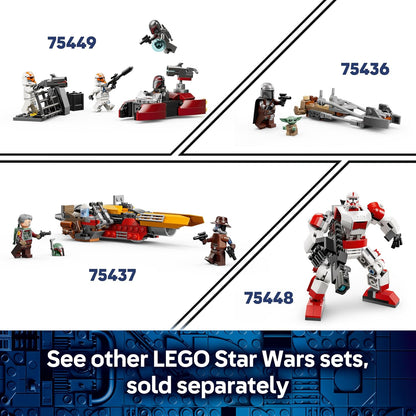 LEGO 75443 Star Wars Fazenda do Grogu - Brinquedo de Construção com Figura do Grogu e Sapo Sorgan, Catapulta e Macarons Azuis - Presente para Meninos e Meninas a partir de 4 Anos e Fãs de The Mandalorian