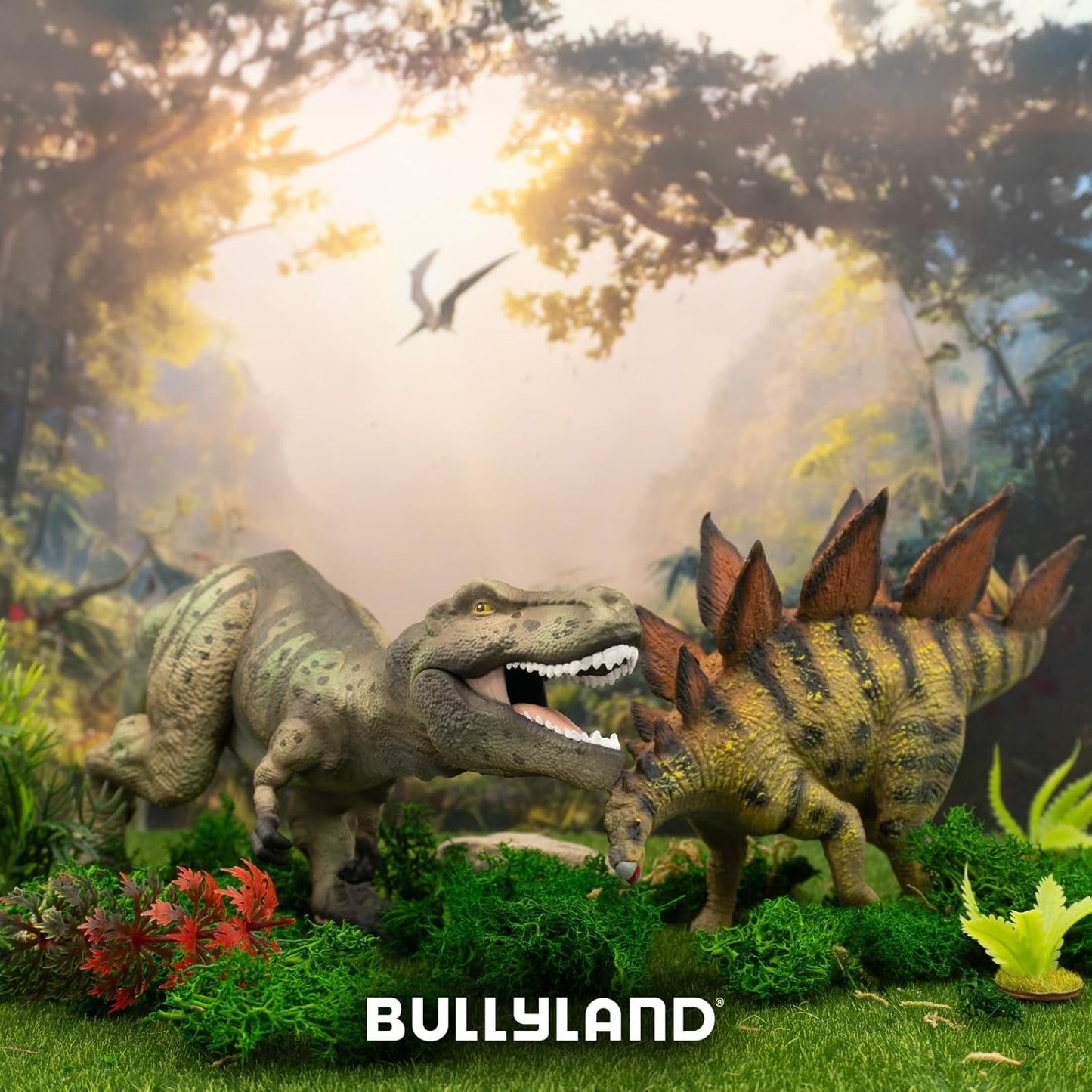 Bullyland 61461 61461 Figura de Brinquedo T-Rex com Boca Móvel, Dinossauro de aproximadamente 10,5 cm, Detalhes Precisos, Livre de PVC, Crianças a partir de 3 Anos, Multicolorido