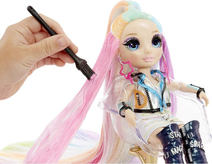 Conjunto de salão de cabeleireiro Rainbow High 567448E7C, com cadeira de salão com função de água e mais de 20 surpresas!