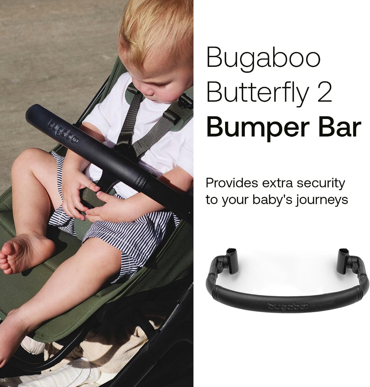 Bugaboo Carrinho de Bebê Butterfly 2 – Leve, Portátil e Tamanho de Bagagem de Mão – Kit com Barra de Proteção – Dobragem com uma Mão, Assento Reclinável, Cesto de Armazenamento e Alça de Transporte – Cor Deep Indigo