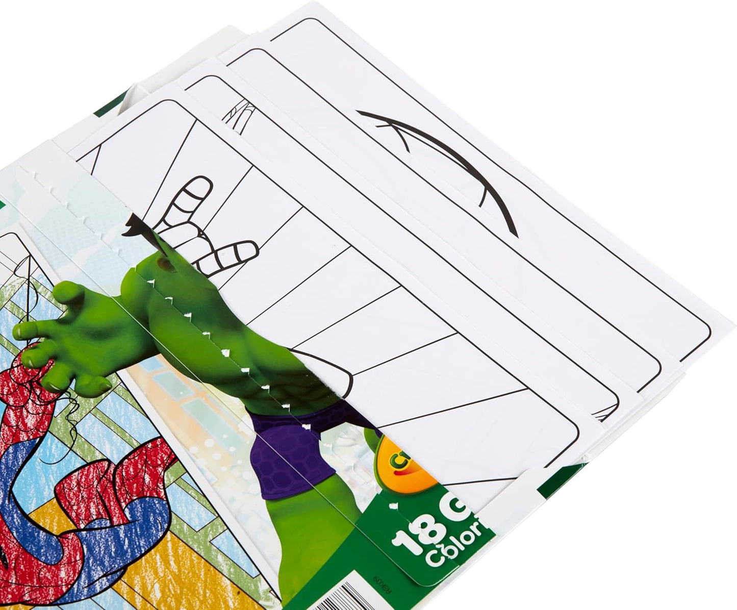 CRAYOLA Livro de colorir gigante da - Homem-Aranha e seus amigos incríveis | 18 páginas de diversão para colorir com o Homem-Aranha | Inclui 100 adesivos | Ideal para crianças a partir de 3 anos