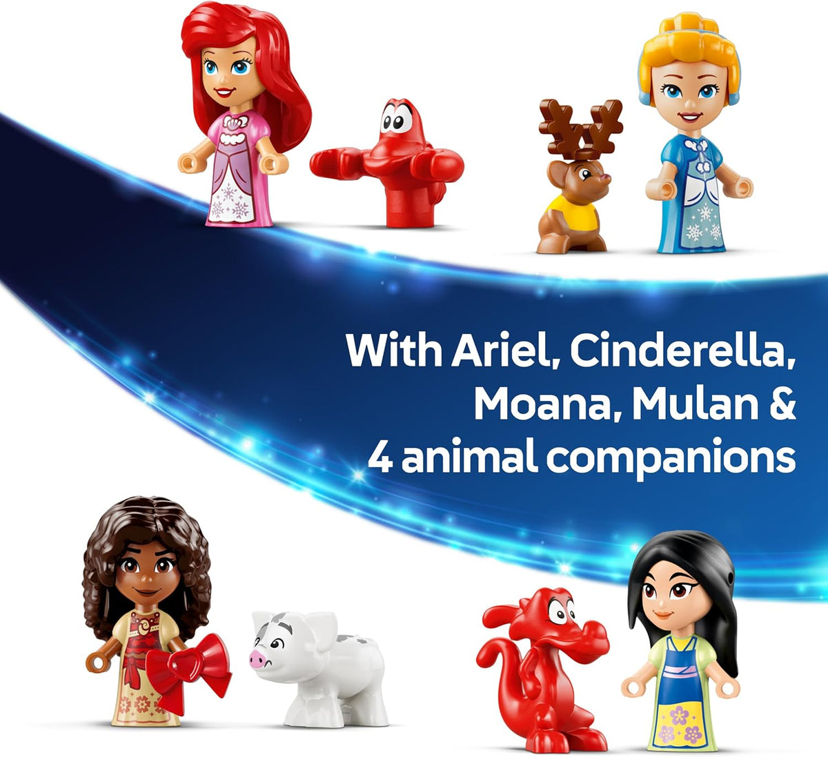 LEGO Calendário do Advento Disney Princess 2026-43298 | Brinquedos para meninas a partir de 5 anos, 24 surpresas, 4 microbonecas e 4 figuras de animais, conjunto de contagem regressiva para o Natal...