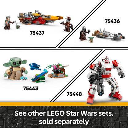 LEGO Star Wars 75449 Pacote de Batalha Cerco de Mandalore - Brinquedo de ação com 2 minifiguras de Mandalorianos e 2 de Soldados Clones, além de uma Speeder Bike e Blasters - Presente para meninos e fãs a partir de 6 anos