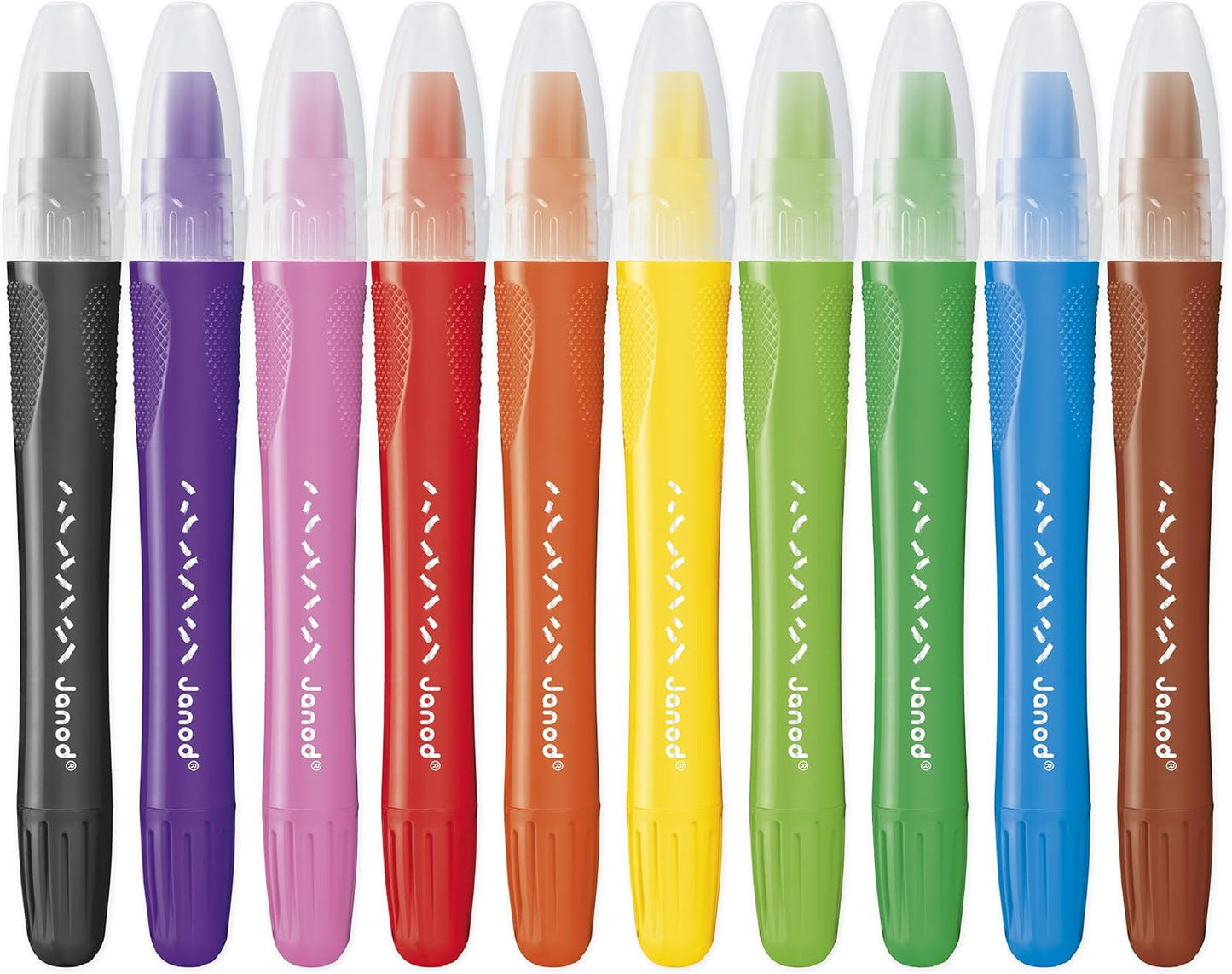 Janod - Conjunto de 10 lápis de gel aquarela - Sistema de torção para manter as mãos limpas - Giz aquarela - Brilhante, Janod - Conjunto de 12 lápis de aquarela + 1 pincel incluído - Mina macia e resistente - Desenhe