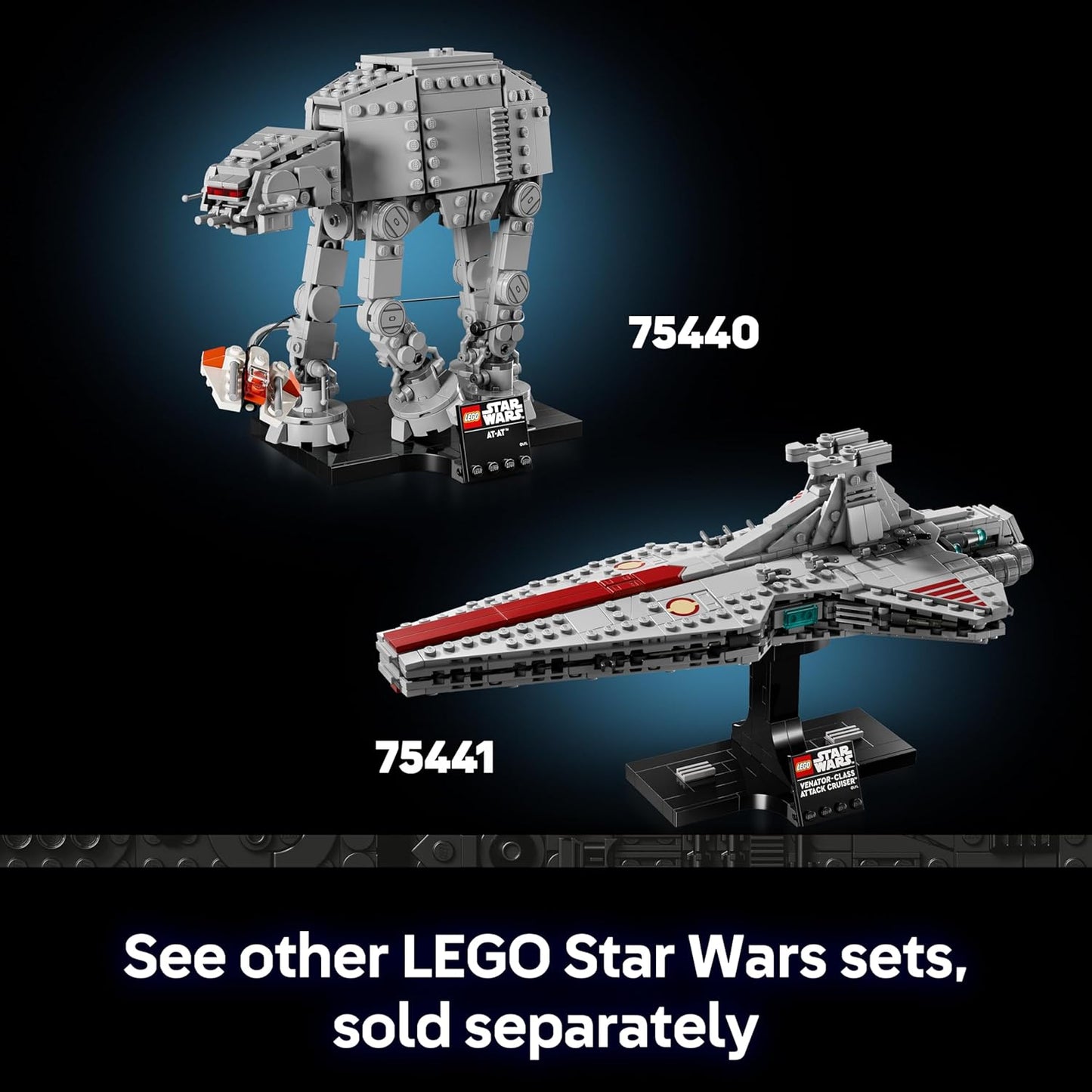 LEGO Star Wars 75440 Conjunto de Construção AT-AT para Adultos - Kit de Modelo para Exibição com Snowspeeder, Suporte e Placa de Identificação - Ideia de Decoração para Prateleira - Presente Colecionável para Fãs de O Império Contra-Ataca