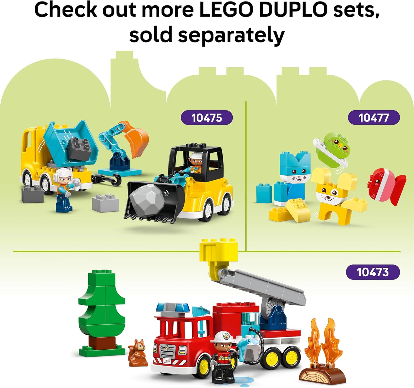 LEGO DUPLO Veículos Criativos - Brinquedo Educativo de Classificação para Crianças com Carros e Caminhões - Conjunto para Desenvolvimento da Coordenação Motora Fina - Presente de Aniversário para Bebês a partir de 1 Ano, Meninos e Meninas - 10474