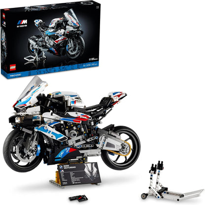 LEGO Kit de modelo de motocicleta Technic BMW M 1000 RR para adultos, conjunto de motocicleta de construção e exibição com recursos autênticos, presente para o dia dos pais, ideia de presente de veículo para homens, mulheres, ele ou ela 42130