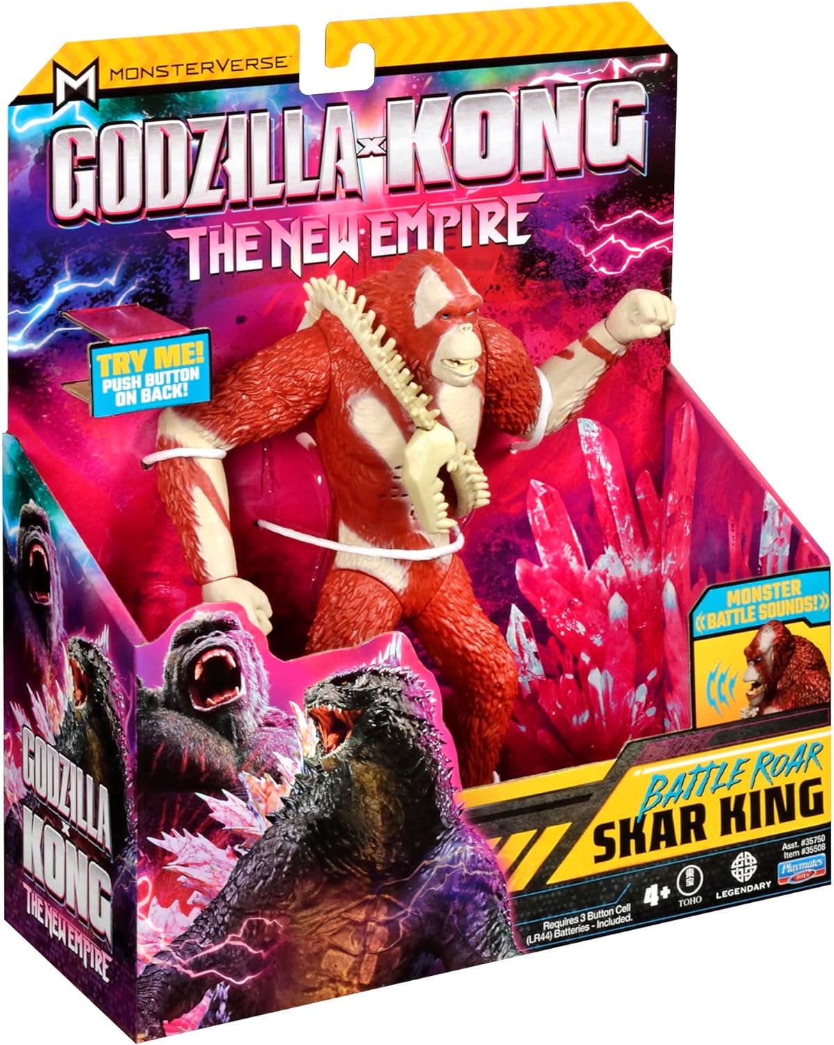 Godzilla x Kong: The New Empire, boneco de ação autêntico Battle Roar Skar King , +4 ano, 18 Centímetros