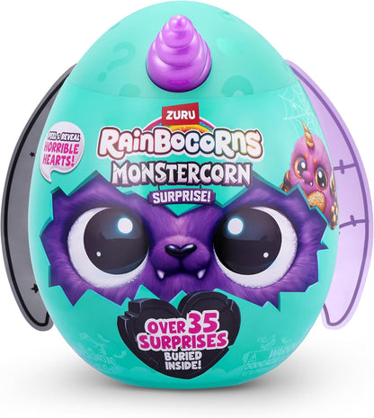 Rainbocorns ZURU Monstercorn Surprise, Vampire Cat, por ZURU Surprise Unboxing Soft Toy, Fantasy Monster presentes para meninas, brincadeira imaginária com acessórios vestíveis