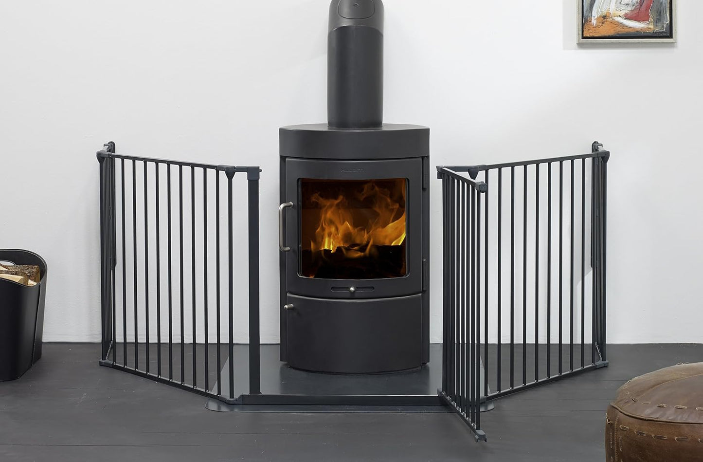 BabyDan Panel de extensión de 33 cm para puerta de seguridad y separador de ambientes BabyDan FLEX, negro