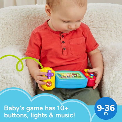 Fisher-Price Laugh & Learn - Jogo de Videogame de Faz de Conta para Crianças com Luzes, Sons e Músicas Educativas, Versão em Inglês do Reino Unido, Twist & Learn Gamer, HNM83