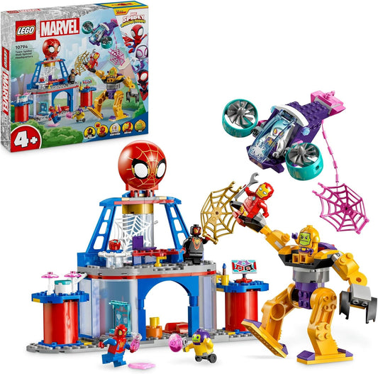 LEGO Marvel Spidey e sua incrível equipe de amigos Spidey Web Spinner Headquarters Brinquedo de construção de super-heróis, conjunto de veículos, presente para crianças, meninos, meninas e fãs de mais de 4 anos do Disney + Show 10794