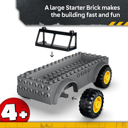 LEGO Jurassic World – Caminhão de Transporte de T. rex Jovem – Inclui figura de dinossauro, modelo de quadriciclo e 2 minifiguras – Presente de aniversário com tema de dinossauro para meninos e meninas a partir de 4 anos – 77978