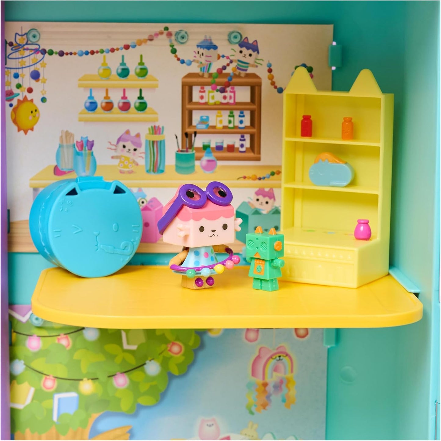 Gabby’s Dollhouse, Conjunto de bonecas Celebration Series Baby Box Cat Bobble com móveis e acessórios para casa de bonecas, brinquedo infantil para meninas e meninos a partir de 3 anos.