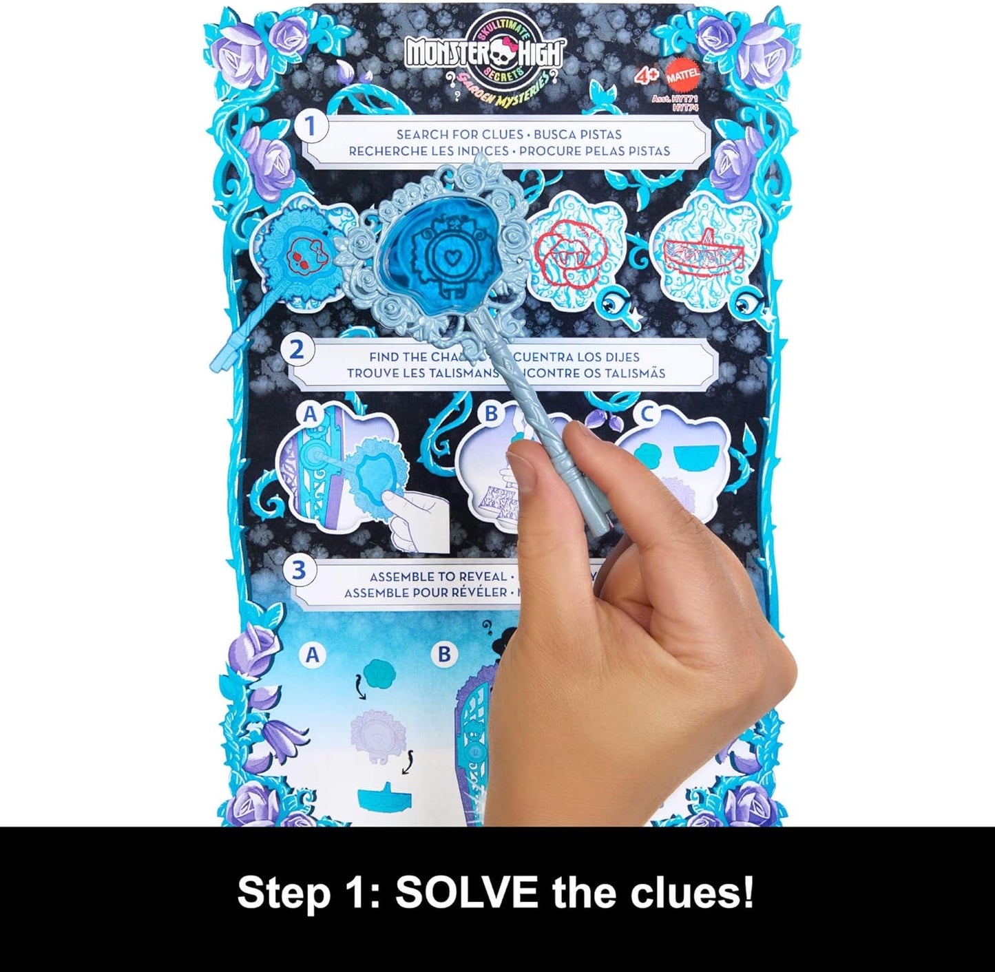 Monster High Boneca e acessórios Skulltimate Secrets, Garden Mysteries Twyla com guarda-roupa revelador e mais de 19 surpresas para festa do chá, como roupas, HYT74