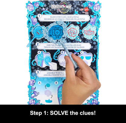 Monster High Boneca e acessórios Skulltimate Secrets, Garden Mysteries Twyla com guarda-roupa revelador e mais de 19 surpresas para festa do chá, como roupas, HYT74