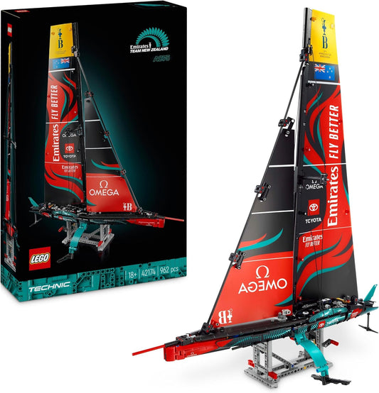 LEGO Technic Emirates Team New Zealand AC75 Juego de construcción de yate, kit de modelo de velero para adultos para construir, ideal para decoración del hogar u oficina, regalo para hombres, mujeres,