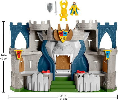 Fisher Price Imaginext Castelo do Reino do Leão - Conjunto de Brinquedo com Tema Medieval e Figuras para Crianças em Idade Pré-escolar de 3 a 8 Anos, Cores Variadas, 0194735009640