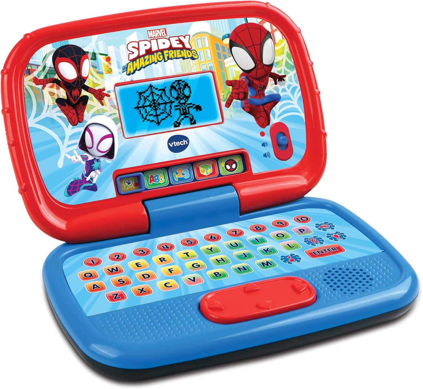 VTech Homem-Aranha e Seus Incríveis Amigos: Laptop Educativo do Homem-Aranha, Brinquedo Interativo para Crianças, Aprenda Letras, Palavras e Contagem, Presente para Fãs do Homem-Aranha de 3, 4, 5 e 6 Anos, Versão em Inglês