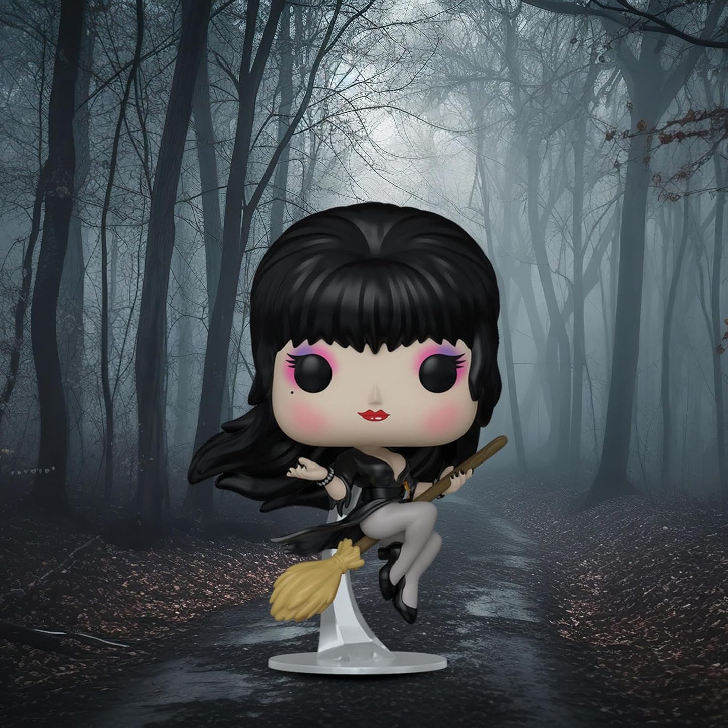 Ícones Funko Pop!: Elvira Mistress Of the Dark – Elvira Mistress Of the Dark Broom - Figura de vinil colecionável - Ideia de presente - Produtos oficiais - Brinquedos para crianças e adultos - Fãs de cinema