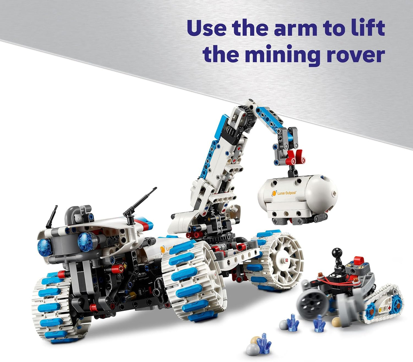 LEGO Technic Posto Avançado Lunar - Veículo Espacial Rover Lunar - Brinquedo STEM Interativo com Guindaste e Painéis Solares - Modelo de Robô - Presente de Aniversário para Meninos e Meninas a partir de 10 Anos - 42211