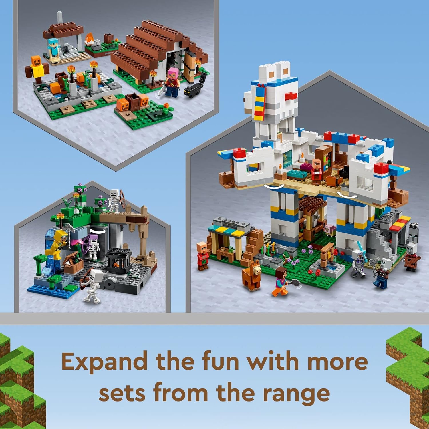 LEGO Conjunto de brinquedos de construção Minecraft The Skeleton Dunge ...
