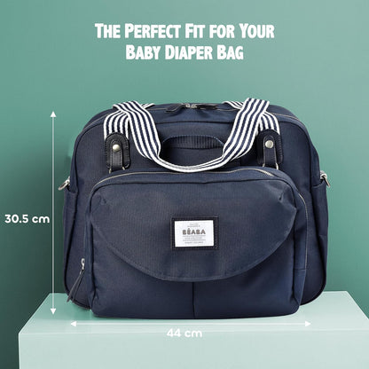 BÉABA - Genève II - Bolsa para Troca de Fraldas - Bolsa para Fraldas para Bebês e Recém-nascidos - Grande capacidade - Trocador - Bolsa isotérmica para lancheira - Sistema de fixação para carrinho