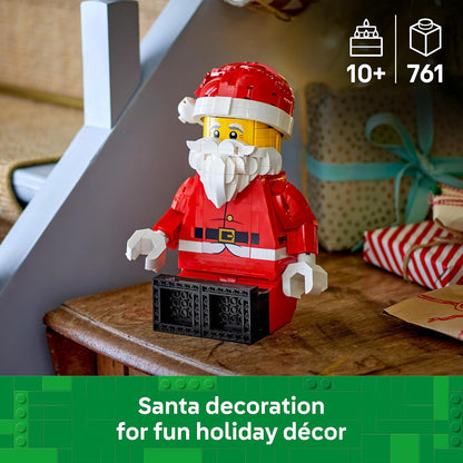 LEGO Minifigura de Papai Noel em escala ampliada 40820 | Brinquedo para meninos e meninas a partir de 10 anos, figura de Papai Noel, enfeite festivo para prateleira, ideia de presente de Natal, 761 peças