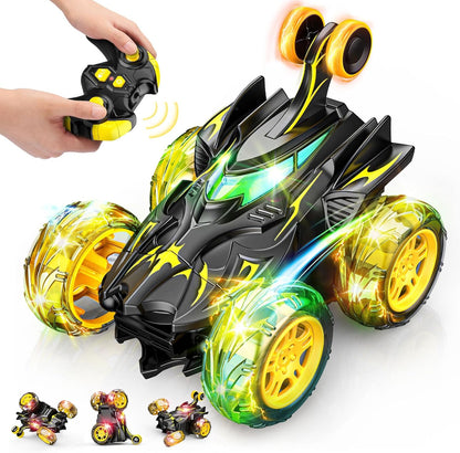Braxel Carros de controle remoto com giro de 360°, BatToy Man, brinquedos infantis para meninos de 3 a 9 anos, carro de controle remoto com LED para meninos de 3 a 11 anos, presente antecipado.