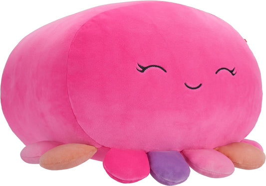 Squishmallows SQCR04187 Peluche oficial Kelly, apilable, tamaño mediano, ultrasuave, 12 pulgadas, pulpo rosa Octavia con tentáculos multicolores