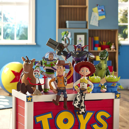 Disney Boneco de ação interativo falante do Alien, oficial da Store, do filme Toy Story da Pixar, 16 cm/6 polegadas. Inclui 2 brinquedos do Alien com mais de 15 frases em inglês, interage com outros personagens e é indicado para