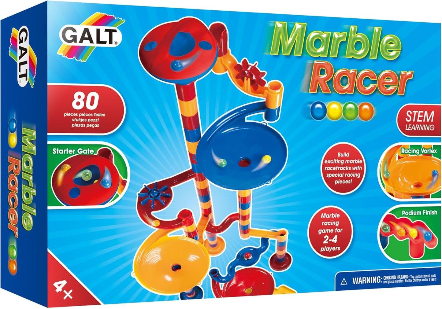 Galt Toys, Corrida de Mármore, Brinquedo de Construção, Idades 4 Anos Acima
