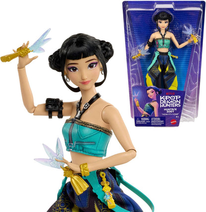 Mattel Boneca Fashion KPop Demon Hunters HUNTR/X Zoey | Com o visual da performance "How It’s Done" e acessório Spirit Blades, inspirada no filme, JRN37