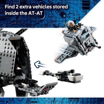 LEGO Star Wars 75454 AT-AT do Remanescente Imperial com Veículo INT-4 – Modelo de The Mandalorian e Grogu com Nave de Transporte, Speeder Bike, 7 Minifiguras e 1 Figura – Ideia de Presente para Meninos a partir de 10 Anos e Fãs